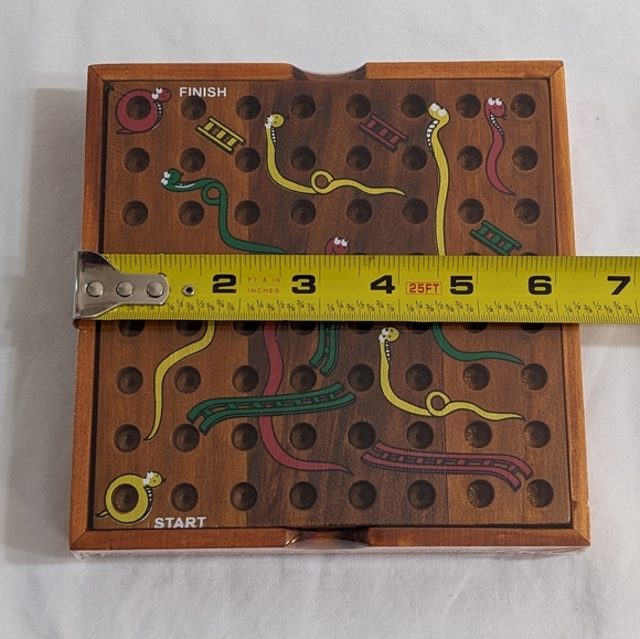BRAINCANDY Wooden Snakes & Ladders Game, NEW - Picture 4 of 6